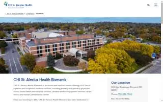 CHI St. Alexius Health Bismarck Medical Center website