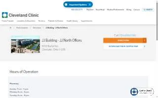Cleveland Clinic JJ North Offices website
