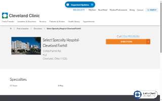 Select Specialty Hospital - Cleveland Llc Gateway