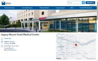 Legacy Mount Hood Medical Center website