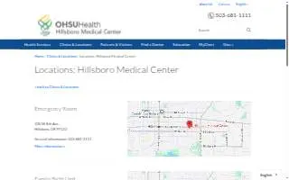 Hillsboro Medical Center website