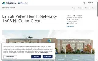Lehigh Valley Health Network–1503 N. Cedar Crest website