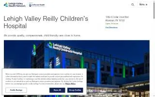 Lehigh Valley Reilly Children’s Hospital website