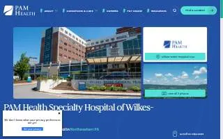 PAM Health Specialty Hospital of Wilkes-Barre website