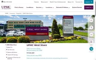 UPMC West Shore website