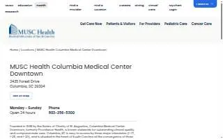 MUSC Health Columbia Medical Center Downtown website