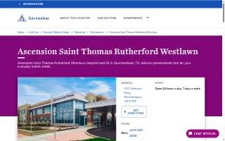 Ascension Saint Thomas Rutherford Westlawn website