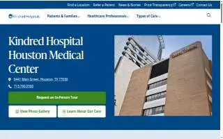 Kindred Hospital Houston Medical Center website