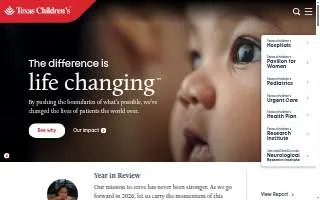 Texas Children's Hospital Clinical Care Center website