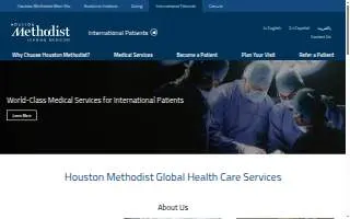 The Methodist Hospital-Int website