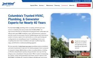 2nd Wind Heating & Air Conditioning website
