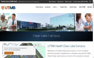 UTMB Health Clear Lake Campus Hospital of Webster website