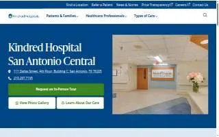 Kindred Hospital San Antonio Central website