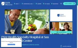 PAM Health Specialty Hospital of San Antonio Medical Center website