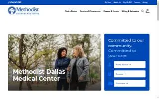 Methodist Dallas Medical Center website