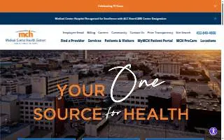 Medical Center Hospital website