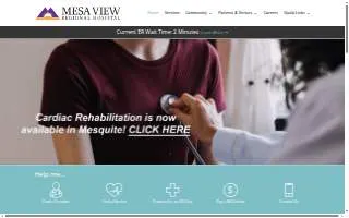 Mesa View Regional Hospital website