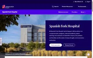 Intermountain Health Spanish Fork Hospital website