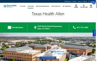 Texas Health Presbyterian Hospital Allen website