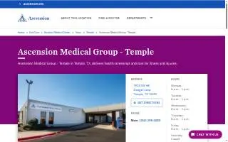Ascension Medical Group - Temple website