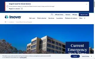 Inova Mount Vernon Hospital of Alexandria website