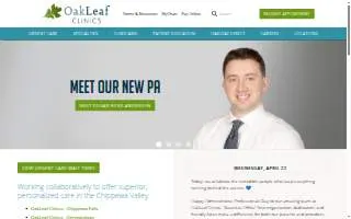 OakLeaf Clinics - Eau Claire Medical Clinic website