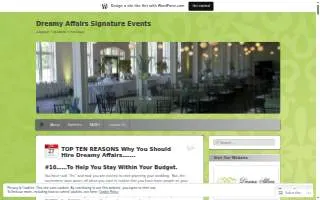 Dreamy Affairs Signature Events website