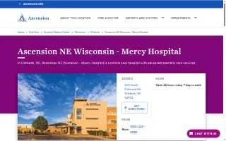 Ascension NE Wisconsin - Mercy Hospital website