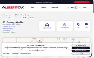 Liberty Tax of Conway website