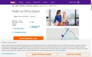 FedEx ShipSite of Myrtle Beach website