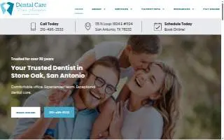 Dental Care of San Antonio website