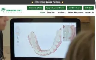 Park Central Dental website