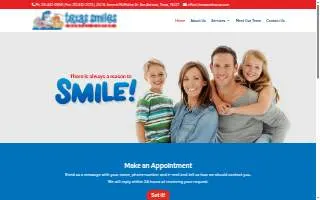 Texas Smiles dental center website