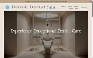 Detroit Dental Spa website