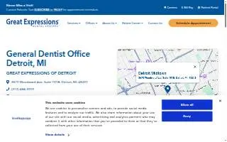 Great Expressions Dental Centers- Detroit Midtown website