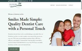 Dentistry on Erie website