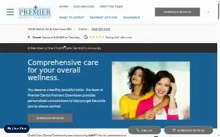 Premier Dental Partners Downtown website