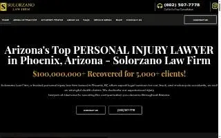 Solorzano Law Firm website