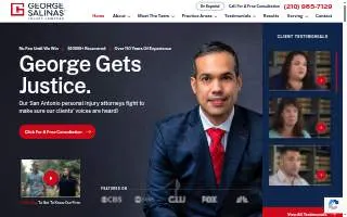 George Salinas Injury Lawyers - San Antonio website
