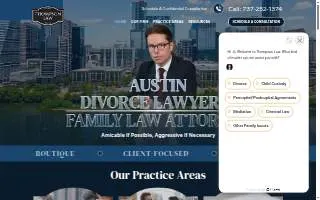 Thompson Law of Austin website