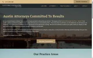 Gottfried Alexander Law Firm - Austin website