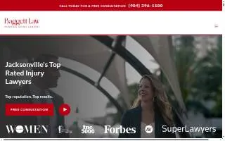 Baggett Law Personal Injury Lawyers Downtown Jacksonville website