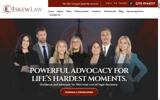 Eskew Law of Indianapolis website