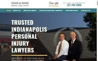 Ward & Ward Personal Injury Lawyers of Indianapolis website