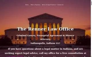 Renner Law Office | Criminal Lawyer, Prenuptial Agreement & Divorce Attorney, Indianapolis, Indiana website