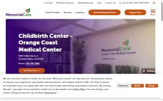 Childbirth Center - Orange Coast Medical Center website