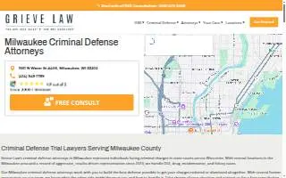 Grieve Law Criminal Defense of Milwaukee website