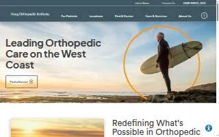 Hoag Orthopedic Institute website