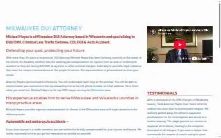The Law Office of Michael Hayes, LLC website