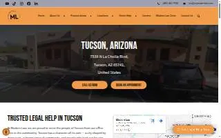 Modern Law of Tucson website